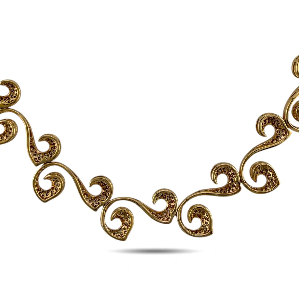 18K Rose Gold 3.06ct Diamond Link Necklace