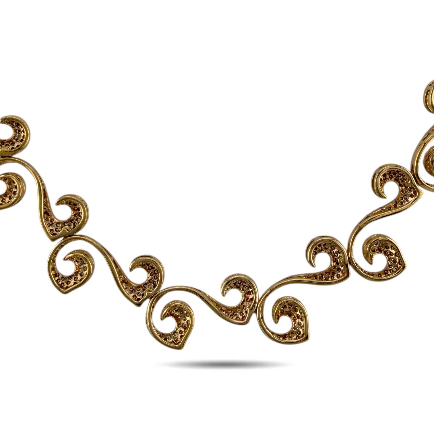 18K Rose Gold 3.06ct Diamond Link Necklace