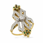 14K Gold 3.35ct Diamond & Sapphire Ring Diamond