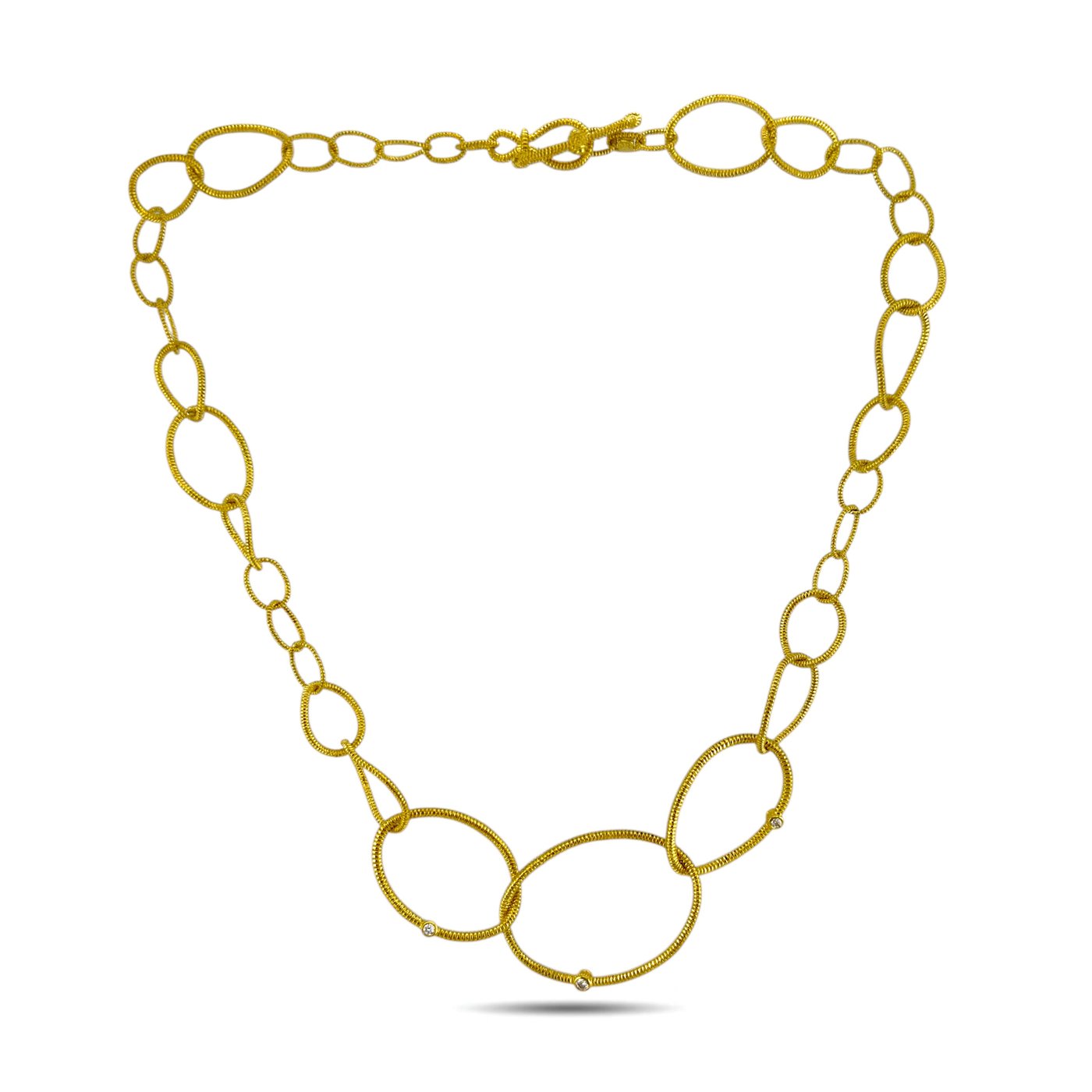 Judith Ripka 18K Yellow Gold 0.25ct Diamond Necklace and Earrings Set
