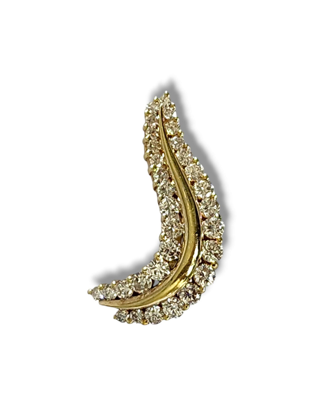 14K Yellow Gold Earring with Diamonds