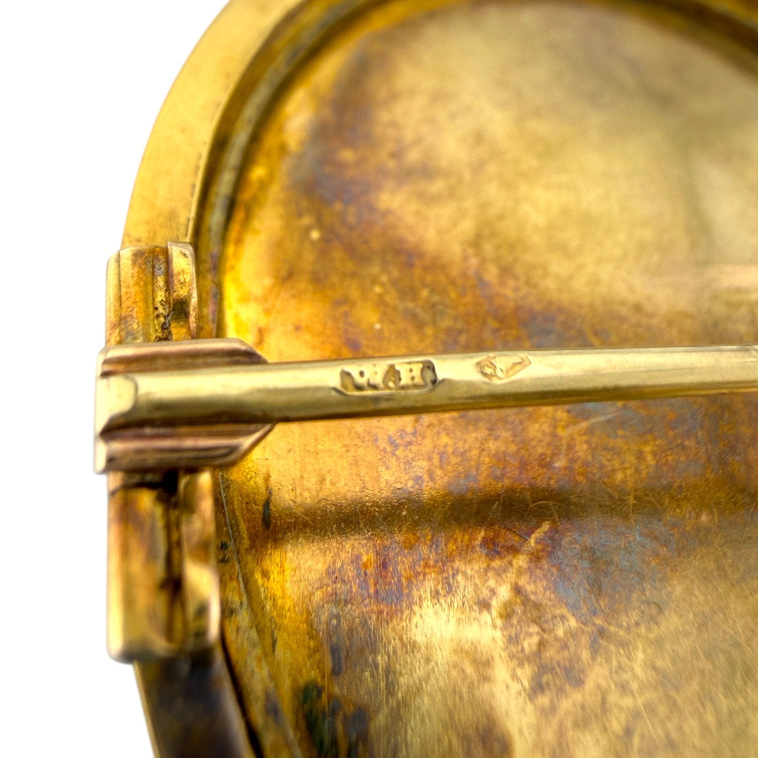 Brooch - 18 kt. Yellow gold, Exclusive 18K Yellow Gold Portrait Miniature Brooch/Pendant