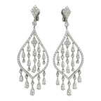 Crivelii 18K White Gold and  8.00ct Diamond Earrings