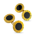 Bvlgari 18K Yellow Gold Cufflinks with Original Box