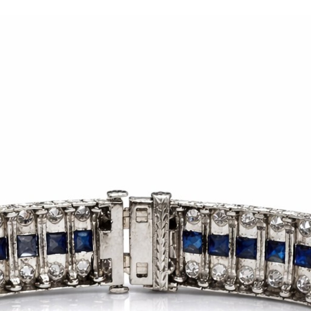 Art Deco Platinum and 7ct Diamond Bracelet Circa 1930s