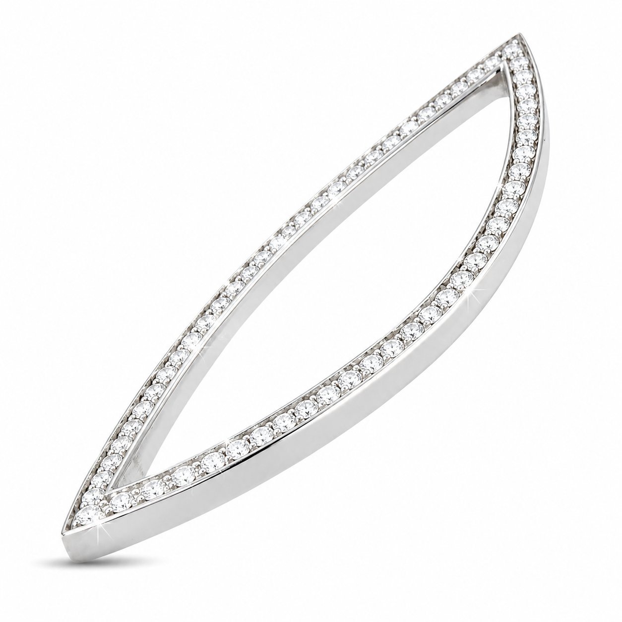14K White Gold 0.60ct Diamond Marquise Pendan