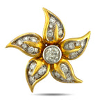 18K Yellow Gold 2.2ct Diamond Star Screw-On Earrings