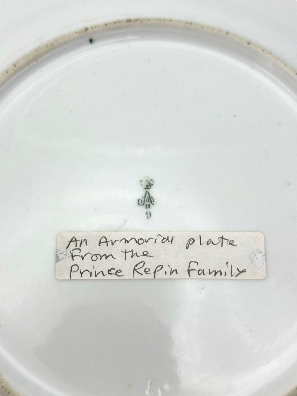 Imperial Russian Porcelain Armorial Plate From The Prince Repnin Family Circa 1870