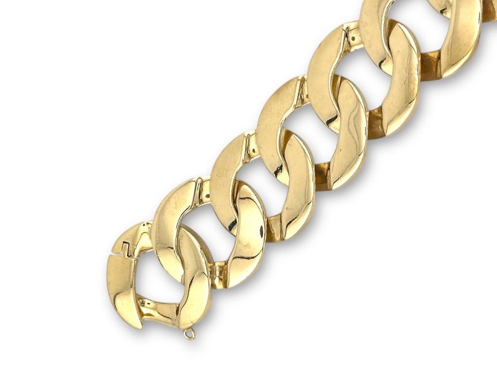 14K Yellow Gold Curb Link Bracelet