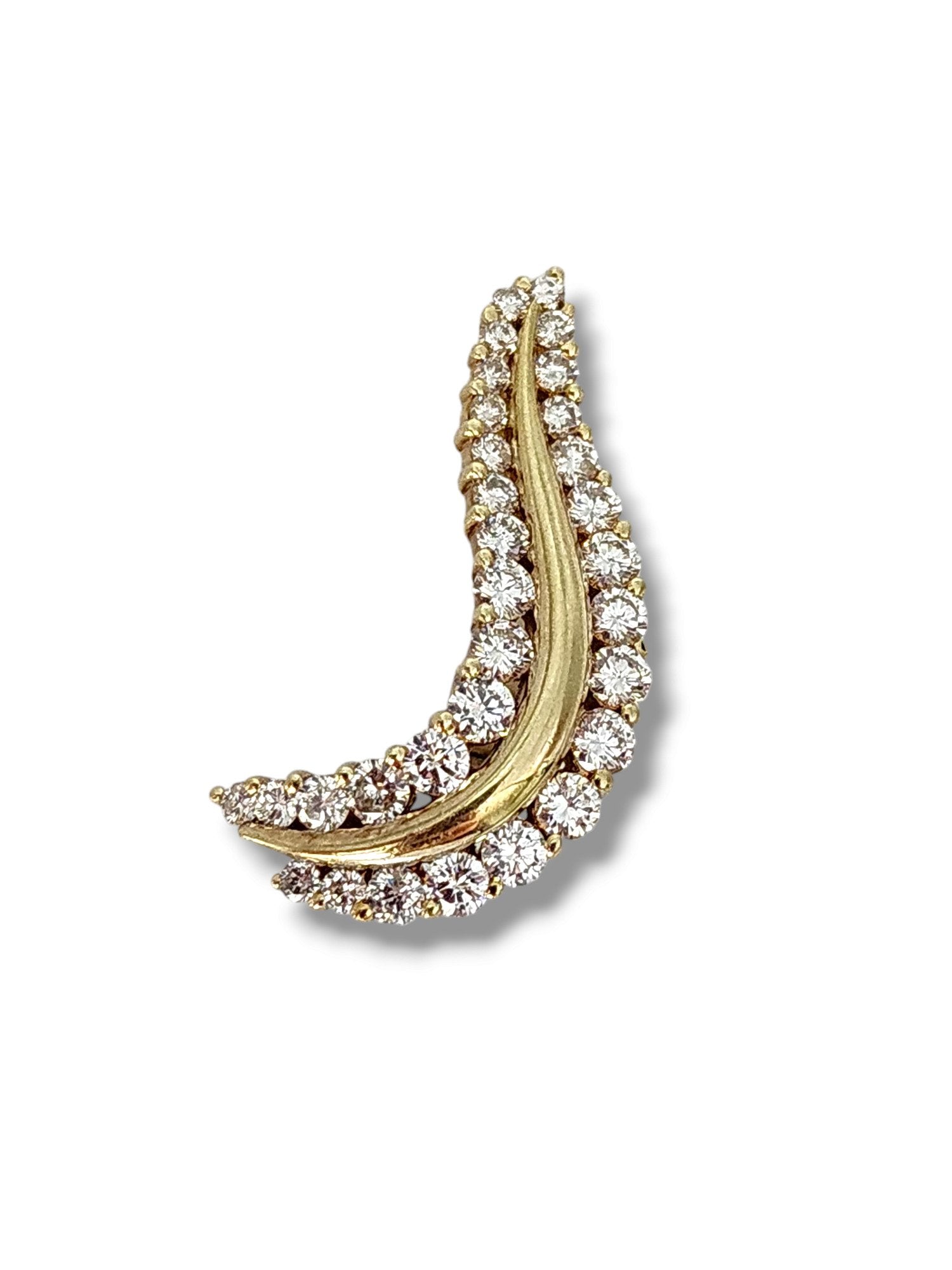 14K Yellow Gold Earring with Diamonds