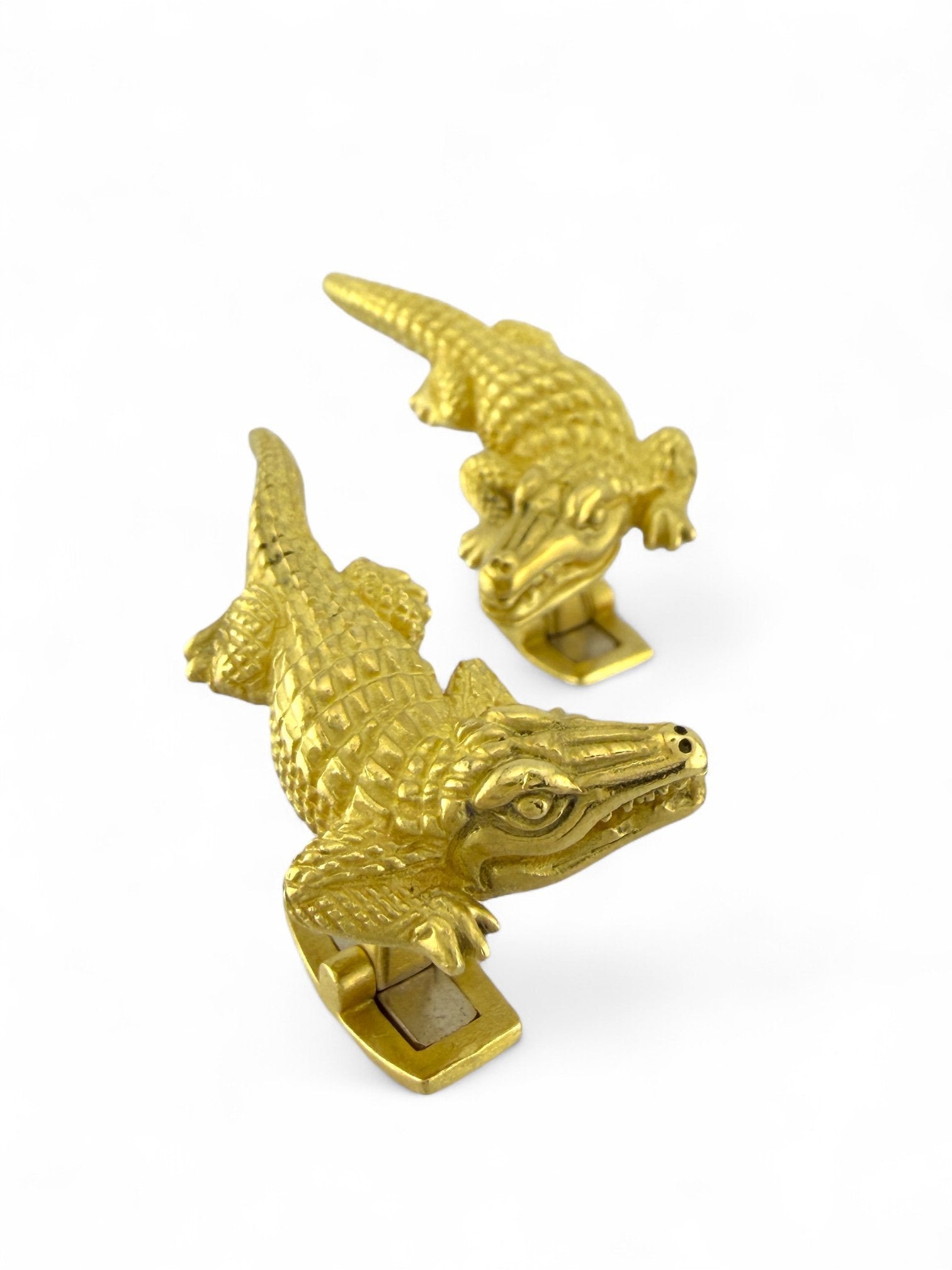 Kieselstein Cord 18K Yellow Gold Alligator Cufflinks