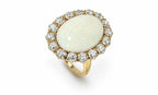 14K Yellow Gold Opal and 2.0ct Diamond Ring