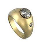 14K Yellow Gold 0.68ct Diamond Three-Stone Ring