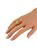 18K Yellow Gold Two-Sided and 2ct Diamond Ring