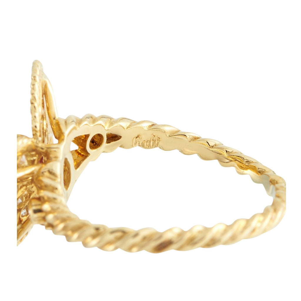 Graff 18K Yellow Gold Diamond and Ruby Butterfly Ring