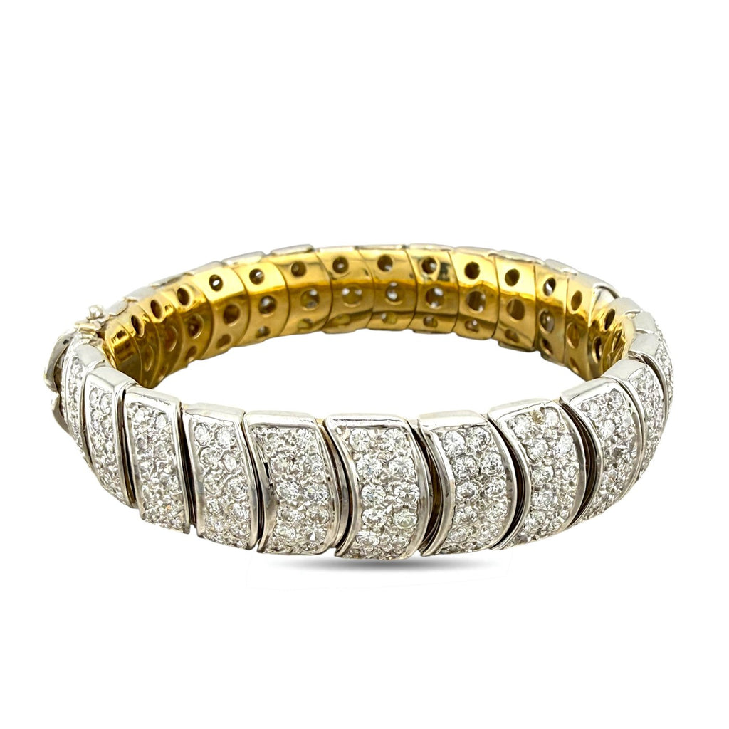 18K Gold Flexible 5.0ct Diamond Bracelet