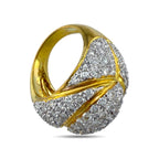 18K Yellow Gold and 2.55ct Diamond Cocktail Ring