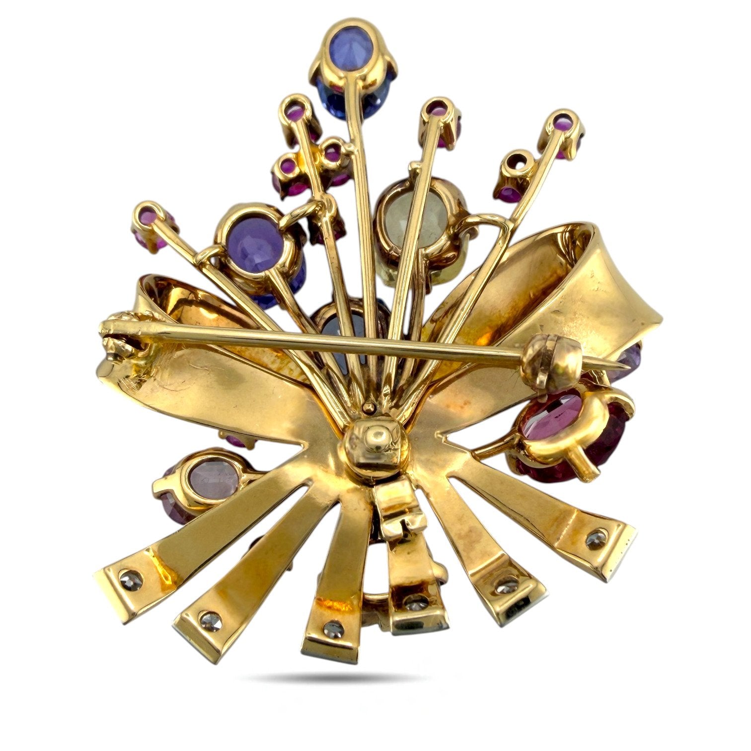 Brooch - 18 kt. Yellow gold -  2.00ct. tw. Diamond (Natural)
