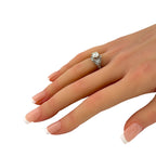 Sculpted Platinum 1.03ct Diamond Ring