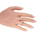 14K White Gold 0.10 ct Diamond Ring