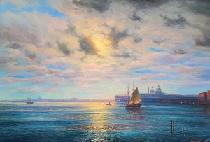 V. Ispiryan Seascape Original Oil Painting