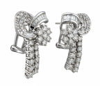 14K White Gold Flexible 2.0ct Diamond Strand Earrings