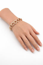 18K Gold Natural Diamond Link Bracelet – Approx. 3.55ct