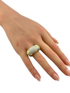 18K Yellow Gold Ring Set with 150 Sparkling Diamonds