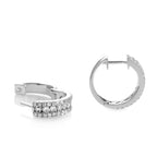 Exclusive 14K White Gold 1.00 ct Diamond Hoop Earrings