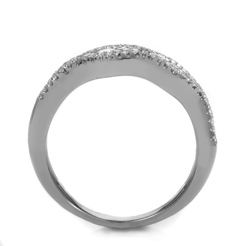 18K White Gold Wedding Band