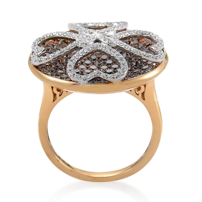 Gregg RuthWomen’s 18K Rose Gold Multi-Diamond Clover Ring