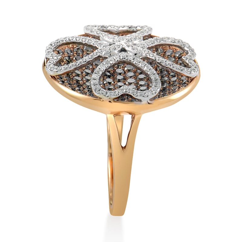 Gregg RuthWomen’s 18K Rose Gold Multi-Diamond Clover Ring
