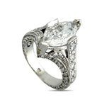 14K White Gold 5.35ct Diamond Engagement Ring