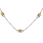 18K Multi-Tone Gold & Diamond Necklace – A touch of luxury to the power of three