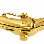 14K yellow gold bracelet clasp detail with MGW 14K engraving