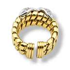 Italian 18K Gold & Diamond Love Ring