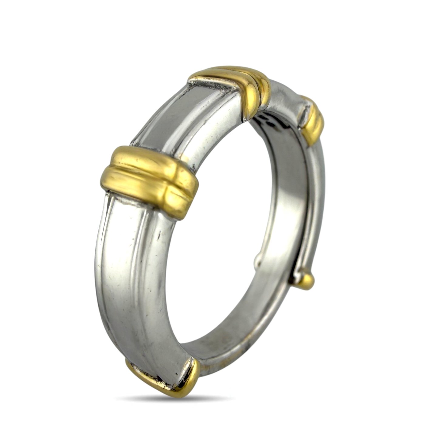 14K White and Yellow Gold Band Ring