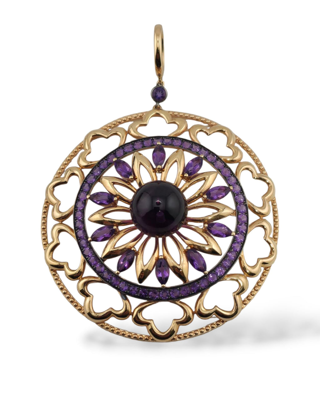 Bucherer 18K Gold and Amethyst Large Pendant