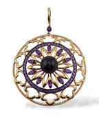 Bucherer 18K Gold and Amethyst Large Pendant