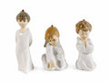 Lladro mini angel figurines set: three white porcelain angels with different poses