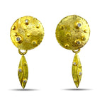 18K Yellow Gold 0.25ct Diamond Moon Earrings