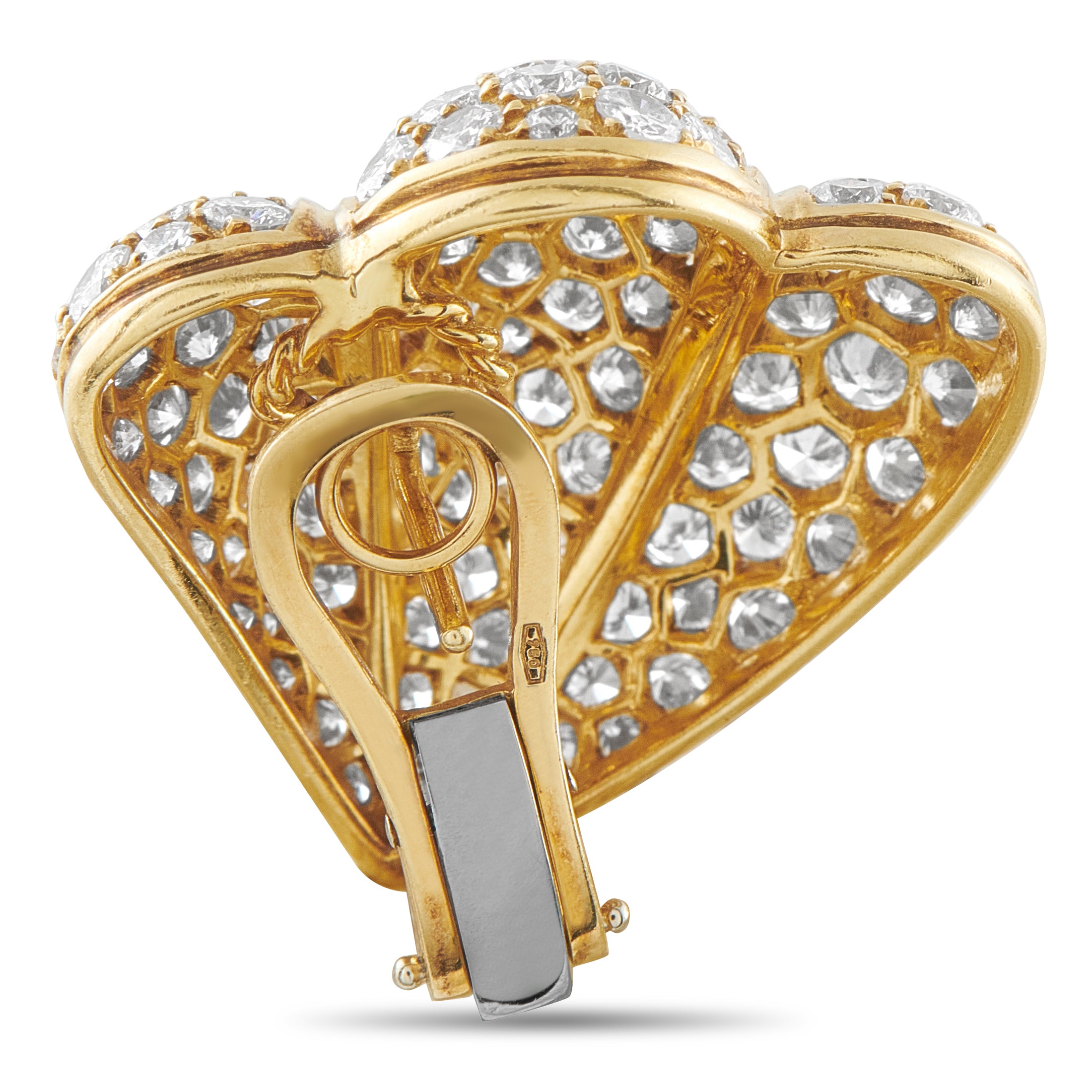 18K Yellow Gold 8.45ct Diamond Earrings