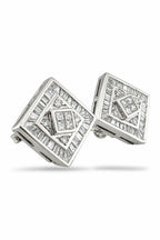 14K White Gold Diamond Earrings
