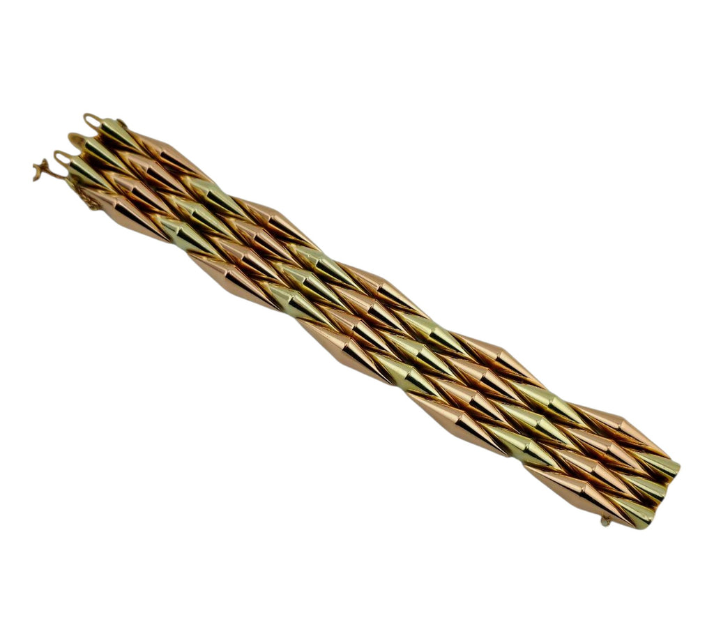 Bronia 14K Two-Tone Retro Gold Bracelet