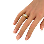 14K Yellow Gold 0.68ct Diamond Three-Stone Ring