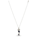 14K White Gold 9.20ct Sapphire and 1.90ct Diamond Necklace and Earring Set