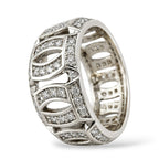 14K White Gold 1.00ct Diamond Band Ring