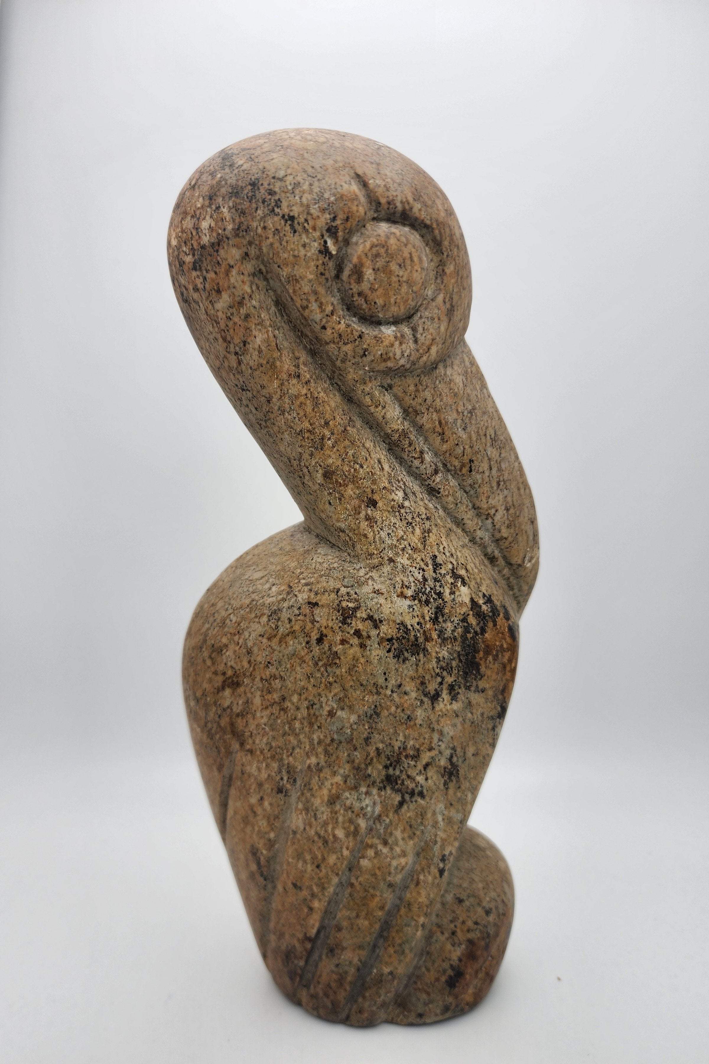 Ancient Stone Pelican Large 24 cm Statue