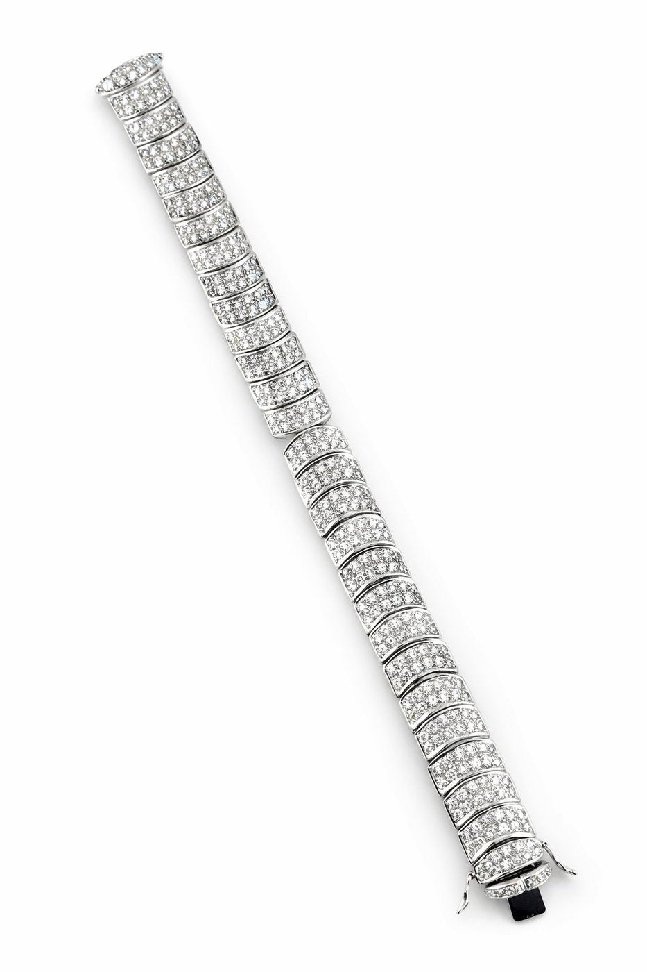 18K Gold Flexible 5.0ct Diamond Bracelet