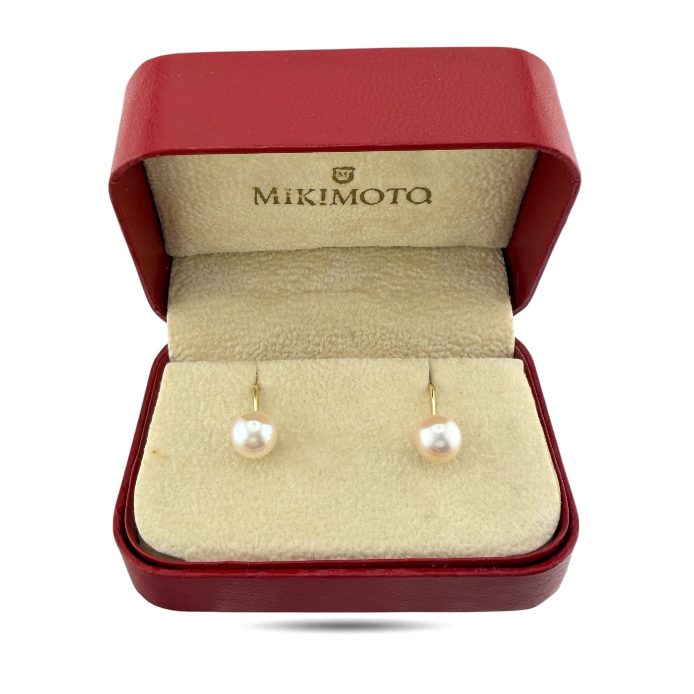 Mikimoto 18K Yellow Gold Conch Pearl Earrings